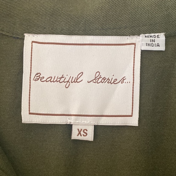 Beautiful Stories/Anthropologie Inika Olive Green Utility Jacket - Size XSmall - Picture 12 of 13